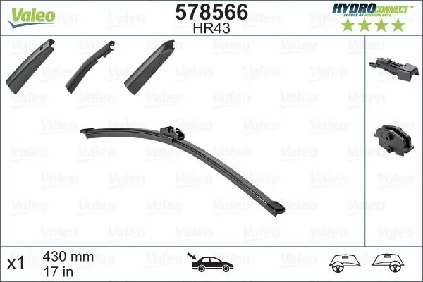lamela stergator VALEO HYDROCONNECT REAR 578566
