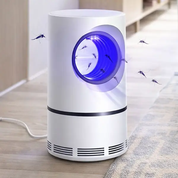 Lampa anti-insecte UV electrica, capcana tantari si muste, ventilator integrat, silentioasa, interior, alimentare USB, 13x13x22.5 cm