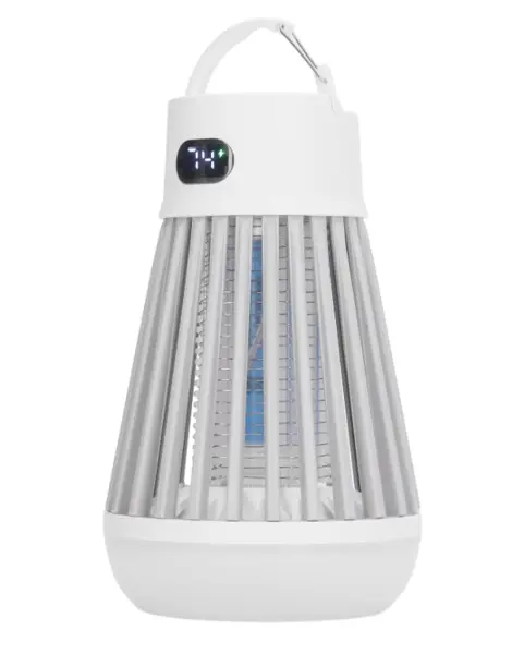 Lampa antimuste 2 in 1 portabila impermeabila pentru camping alb