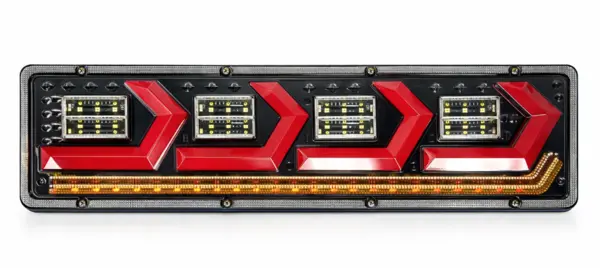 Lampa auto LED Spate universala patrate 46cm pentru remorca camion si trailer 28W cu 5 Functii