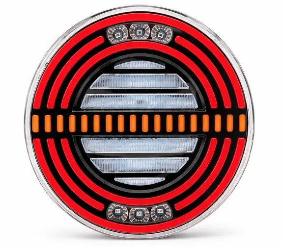 Lampa auto spate LED 12 24V pozitie efect neon 140mm semnalizare dinamica pozitie STOP rosu / galben