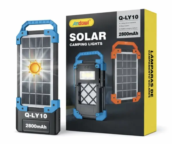 Lampa camping cu panou solar LY10 de 2800mAh