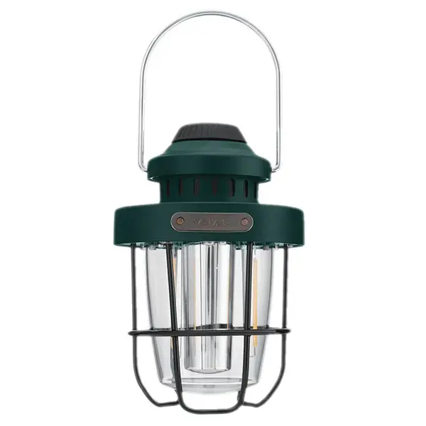 Lampă camping V-Tac 3W cu efect flacără și încărcare USB-C, IP44, SKU-23337