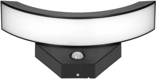 Lampă de grădină cu LED-uri Orno - Spinel, IP54, 10W, 220V, cu senzor PIR, negru