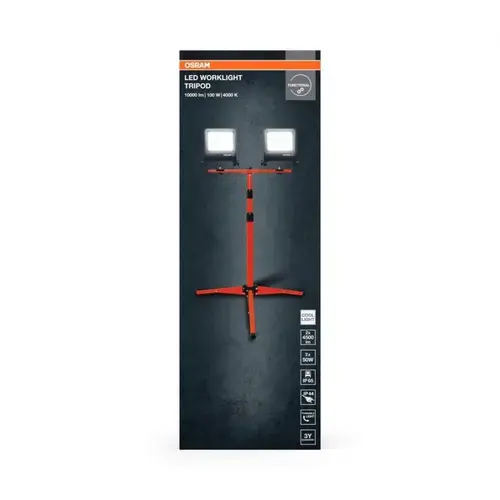 Lampa de lucru cu LED, Osram, 2x50W, multiunghiular, IP65, inaltime ajustabila 1.8m