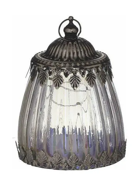 Lampă de masă decorativă Inart Lattern LED argintiu Iris, Inart