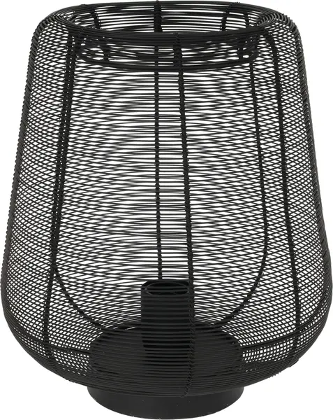 Lampă de masă H&S - 29 x 33 cm, E27, 40 W, metal/negru