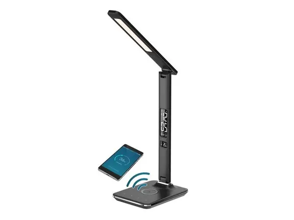 Lampă de masă IMMAX KINGFISHER Qi BLACK 08965L