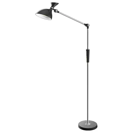 Lampa de podea LED REBEL KOM1025, 12W+3W, 6500 K, 950 lm, diode SMD (Negru)