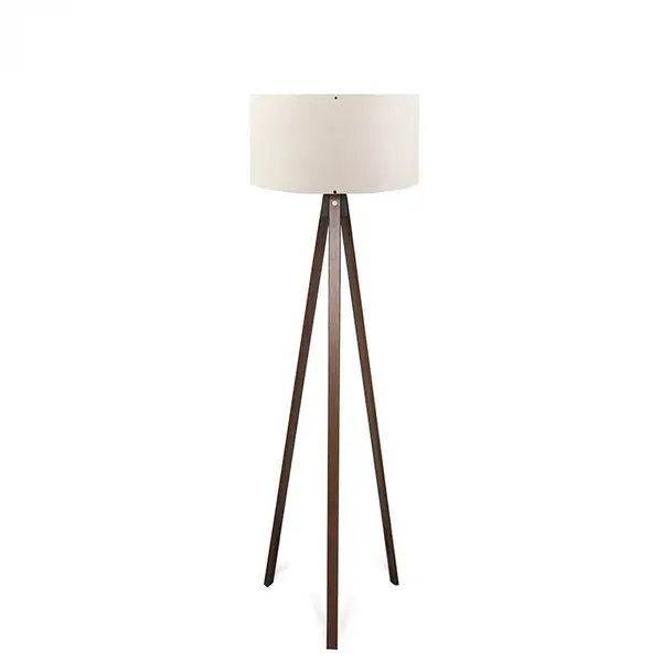 Lampa de podea PWL-1059 E27, nuc-bej, D38x140 cm