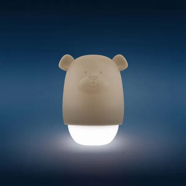 Lampa de veghe cu senzor de lumina Zazu Kids Benny the Bear Bej