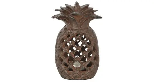 Lampa din fonta, model ananas, Esschert Design Olanda, 9,7x9,0x14,5 cm