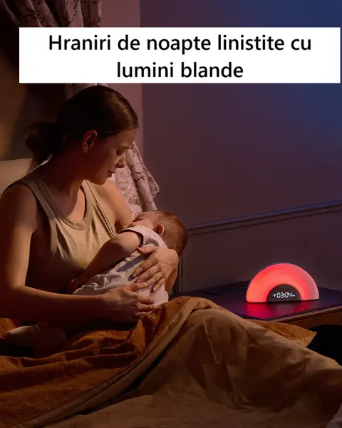 Lampa DreamSync smart cu sunete si muzica rainbow light Momcozy
