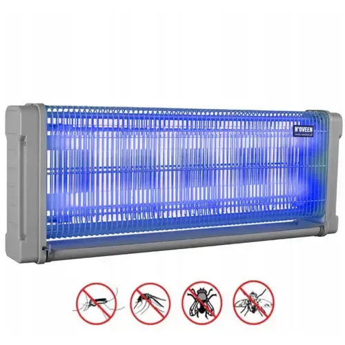 Lampa electrica anti-insecte Noveen Insect killer lamp, 2 x UV (40 W), 4000 V, IKN40 (Gri)