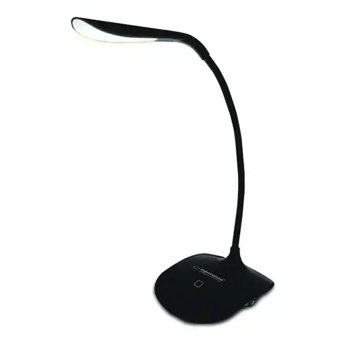 Lampa LED Esperanza Acrux ELD103K, brat flexibil 21 cm, alimentare duala, cablu 110 cm, 4 x AAA, Negru