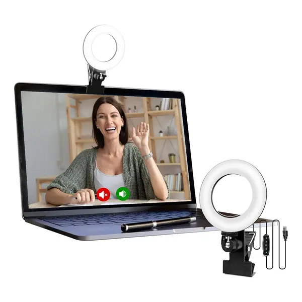 Lampa LED Ring Light pentru Videoconferinte Timebox - Default Title