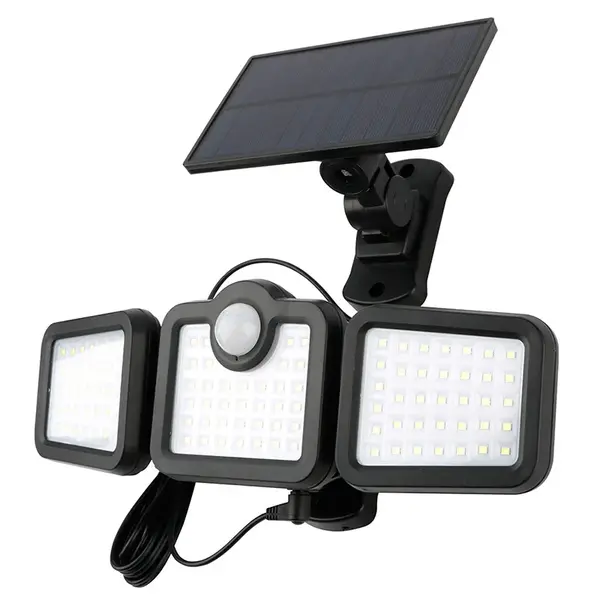 Lampa LED solara 10W 6000K cu senzor de miscare PIR si telecomanda IP65