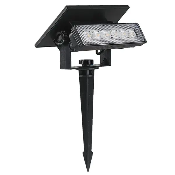 Lampă LED solară 2-în-1 perete/țăruș grădină, 0.9W 3000K IP65, V-TAC SKU-23757