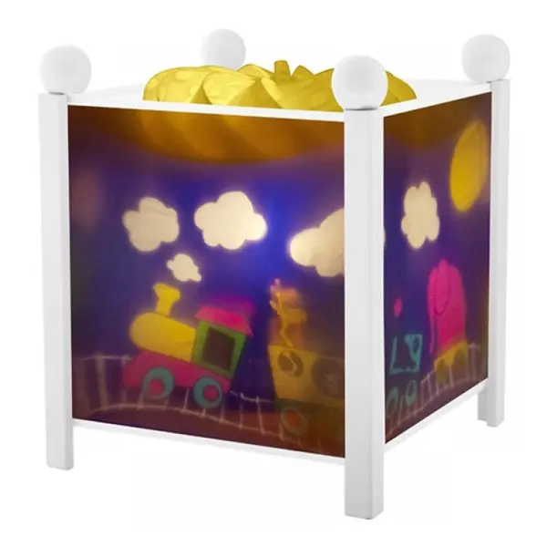 Lampă magică Trousselier - Train, 12V (cadru alb)