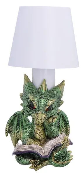 Lampă Nemesis Now Fantasy: Dragons - Bookwyrm, 24.4 cm