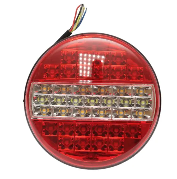 Lampa pozitie stop frana semnalizare si marsarier rotunda LED 12V/24V Remorca Camion Varianta completa