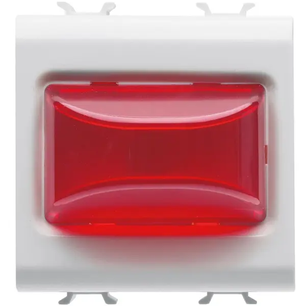 Lampa semnalizare reliefata rosie 2 module 12V ac/dc / 230V ac Gewiss Chorus GW10633