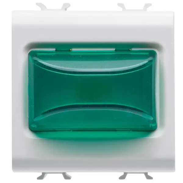 Lampa semnalizare reliefata verde 2 module 12V ac/dc / 230V ac Gewiss Chorus GW10632