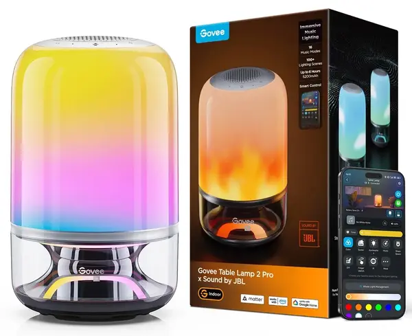 Lampă smart de birou cu difuzor Govee - Lamp 2 Pro x Sound by JBL, RGB