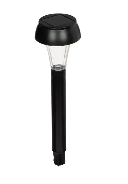 Lampa solara cu led alba,plastic, negru 18 cm