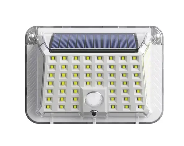 Lampa solara de perete 90 LED SMD senzor de miscare IP65 1200mAh lumina alb rece