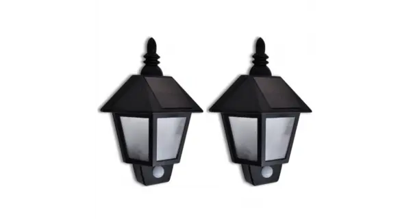 Lampa solara de perete cu senzori de miscare 2 buc