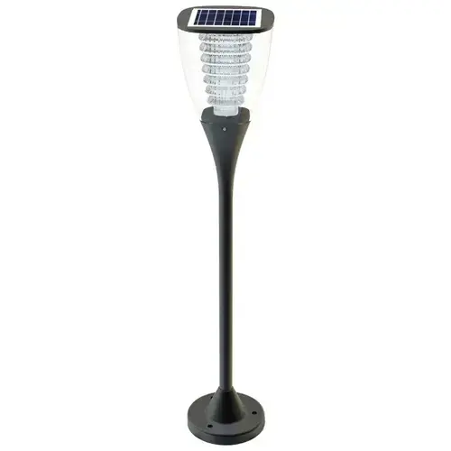 Lampa solara Powerneed ESL-25H LED, 1.6 W, Senzor lumina, 80 cm, IP65 (Negru)
