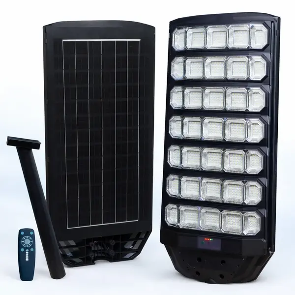 Lampa Solara Stradala 1600W LED 120000 lm, Senzor Lumina/Miscare si Telecomanda, IP66, Suport Prindere