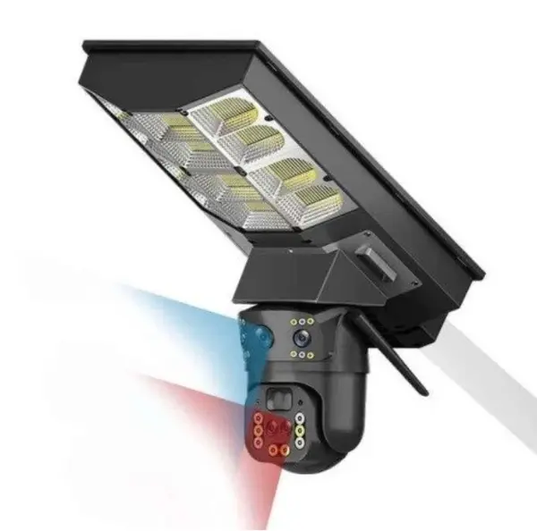 Lampa solara stradala cu camera de supraveghere SIM 4G Microfon + Difuzor incorporat