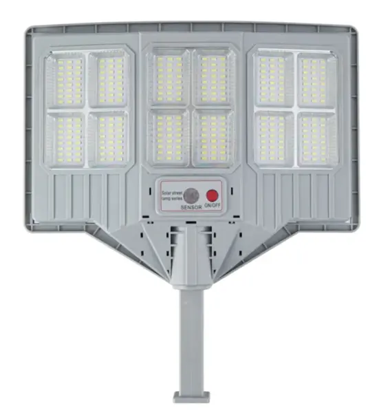 Lampa solara stradala cu telecomanda JG 712 cu 12 casete 108 LED 6000K senzor de miscare 200W
