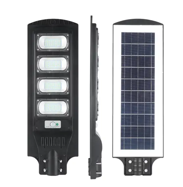 Lampa solara stradala JORTAN LED de 200W IP65 6000k cu senzor si telecomanda 4 CASETE