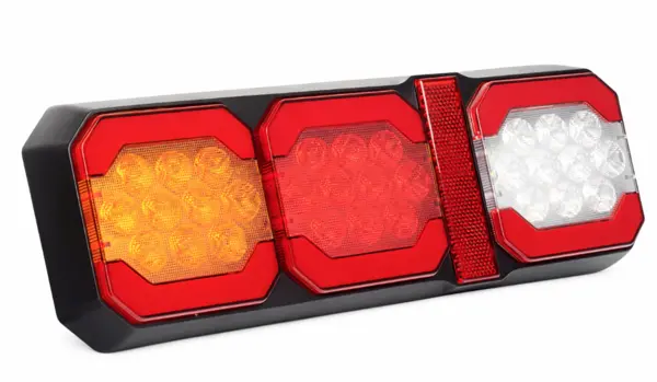 Lampa stop LED 30cm auto 3 functii 12V/24V pentru remorca camion pozitie semnalizare si marsarier 3 module