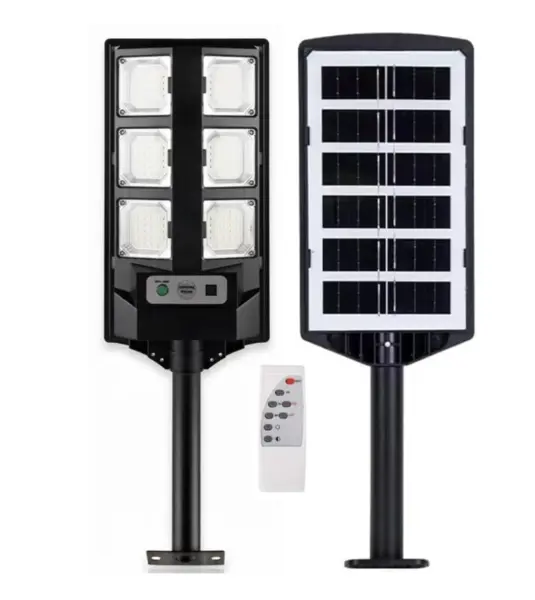 Lampa stradala LED solara cu panou fotovoltaic telecomanda 100W cu 6 casete