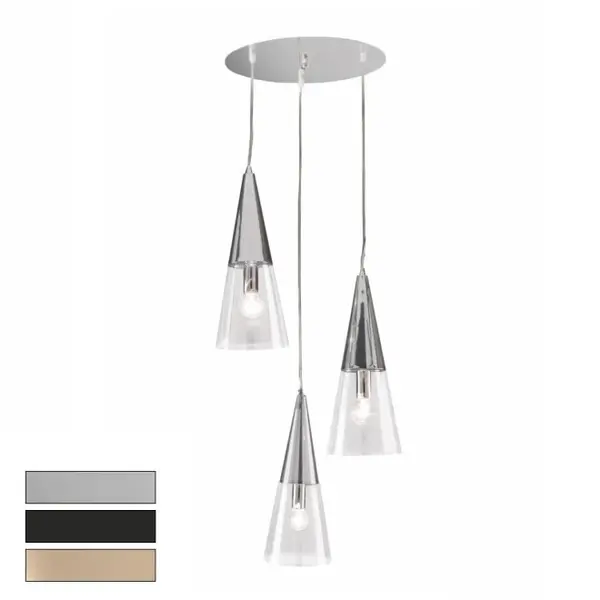 Lampa suspendata BARETO 3 - Crom