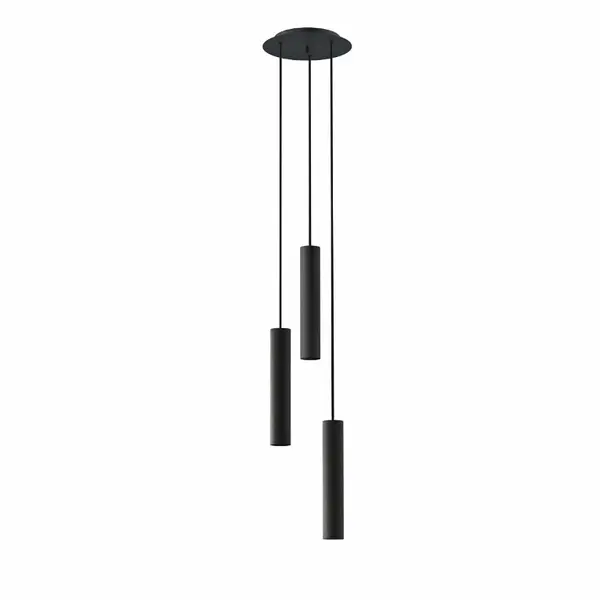 Lampă suspendată BATON 3L - Negru