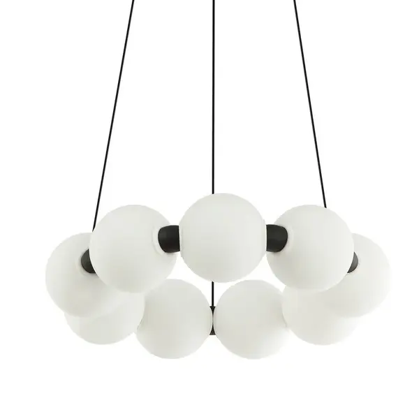 Lampa suspendata DELIO 40 - Alb/Negru