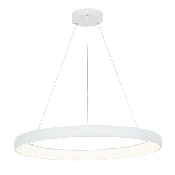 Lampa suspendata dimabila ACRILIA - Alb / Ø 80cm