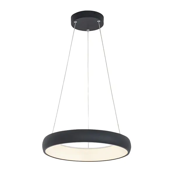 Lampa suspendata dimabila ACRILIA - Negru / Ø 40cm