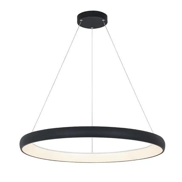Lampa suspendata dimabila ACRILIA - Negru / Ø 80cm
