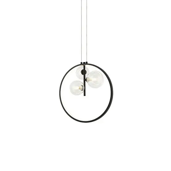 Lampa suspendata dimabila LUCANYS RING - Negru