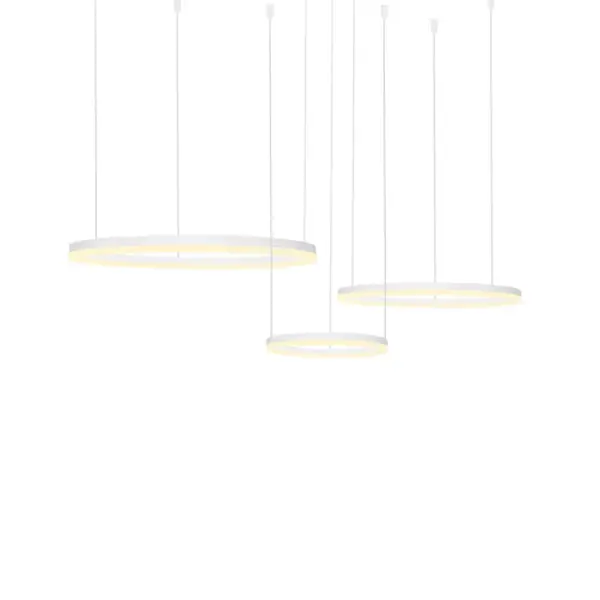 Lampa suspendata dimabila SELMA Ø80/60/40 CM - Alb
