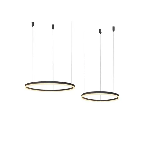 Lampa suspendata dimabila SELMA Ø80/60 CM - Negru
