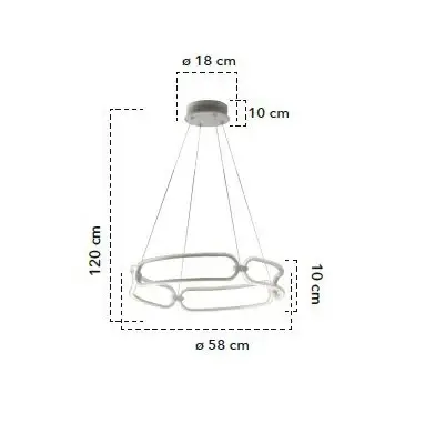 Lampă suspendată FINITY - 60CM