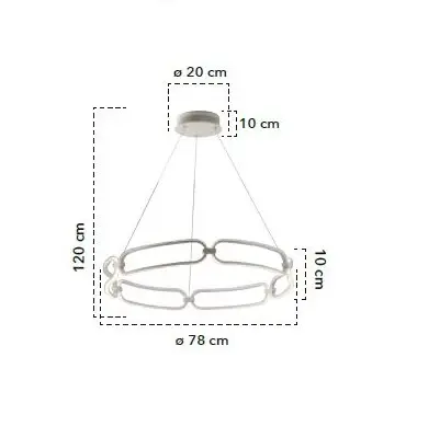 Lampă suspendată FINITY - 80CM