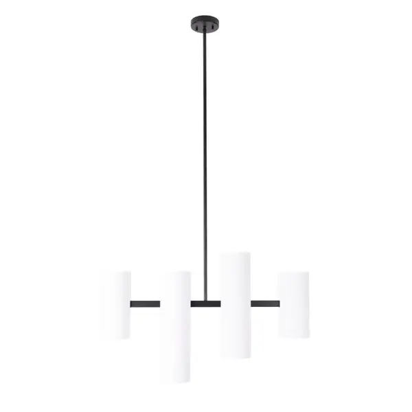 Lampa suspendata LASIER 4 - Alb/Negru